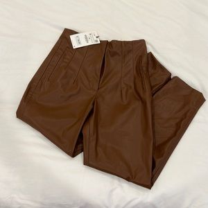 Zara Brown Leather Pants